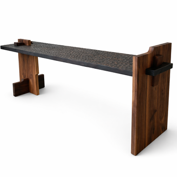 Hand Carved Wood Bench