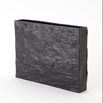 Forest Bark Vase - Matte Ebony