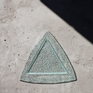 Textured Glass Triangle Dish [VINTAGE]