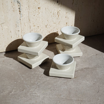 1960's I+I Ceramic Stacking Bowls Grigio [VINTAGE]