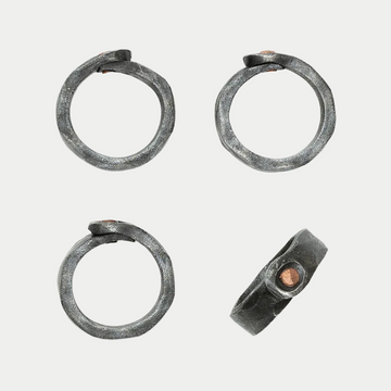 Hand-Forged Iron Napkin Rings – Set of 4