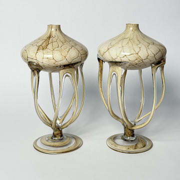 Krosno Glass Oil Lamp - Set of 2 [VINTAGE]