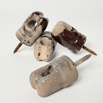 Brown Drip Glaze Ceramic Wall Hook [VINTAGE]