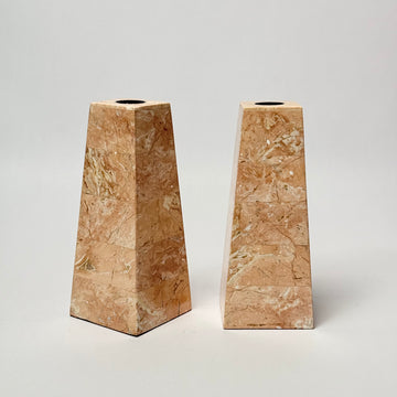 Marble Candle Holders - Set of 2 [VINTAGE]