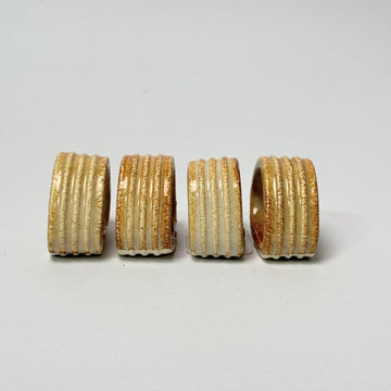 Studio Pottery Napkin Rings - Set of 4 [VINTAGE]