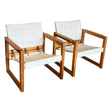 Canvas Lounge Chairs - Set of 2 [VINTAGE]