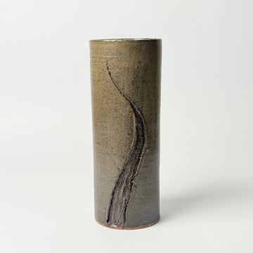 Ceramic Brown Metallic Vase [VINTAGE]