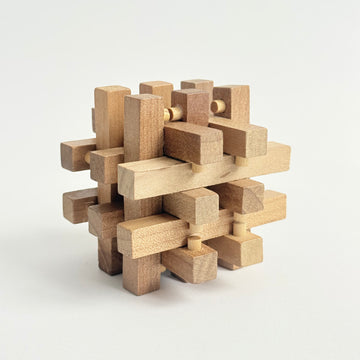 Wooden Interlocking Puzzle Sculpture [VINTAGE]