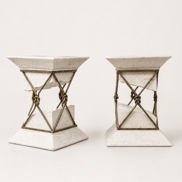 Travertine Top End Table [VINTAGE]