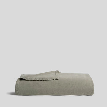 Linen Coverlet - Moss Green